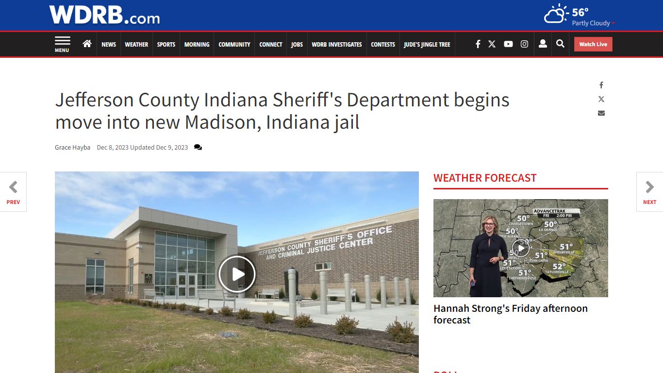 Jefferson County Indiana Sheriff's Department begins move into new ...